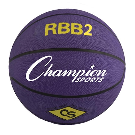 Champion Sports 27.5 in. Pro Rubber Basketball, Purple RBB2PR
